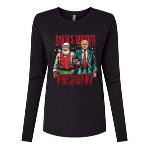 SantaS Favorite President Womens Cotton Relaxed Long Sleeve T-Shirt