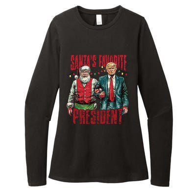 SantaS Favorite President Womens CVC Long Sleeve Shirt