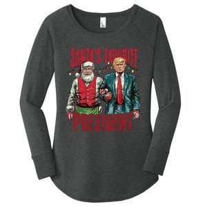 SantaS Favorite President Women's Perfect Tri Tunic Long Sleeve Shirt