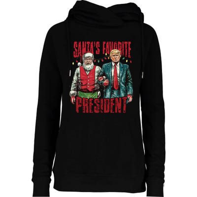 SantaS Favorite President Womens Funnel Neck Pullover Hood