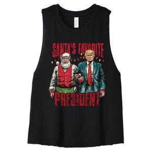 SantaS Favorite President Women's Racerback Cropped Tank