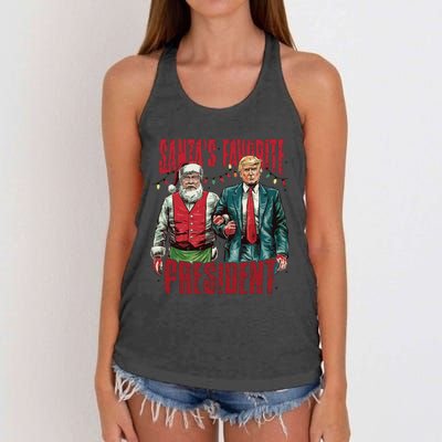 SantaS Favorite President Women's Knotted Racerback Tank