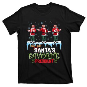 SantaS Favorite President Santa Trump Dance Funny Christmas T-Shirt