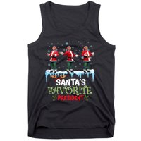 SantaS Favorite President Santa Trump Dance Funny Christmas Tank Top