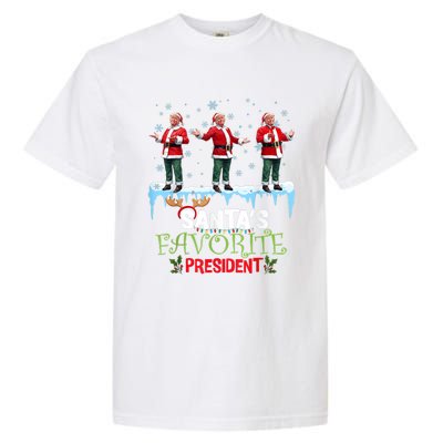 SantaS Favorite President Santa Trump Dance Funny Christmas Garment-Dyed Heavyweight T-Shirt