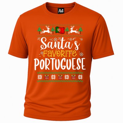 SantaS Favorite Portuguese Portugal Ugly Christmas Gift Cooling Performance Crew T-Shirt