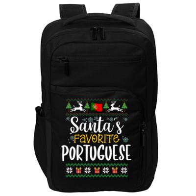 SantaS Favorite Portuguese Portugal Ugly Christmas Gift Impact Tech Backpack