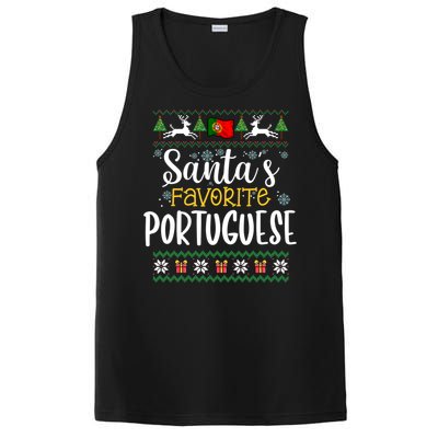 SantaS Favorite Portuguese Portugal Ugly Christmas Gift PosiCharge Competitor Tank