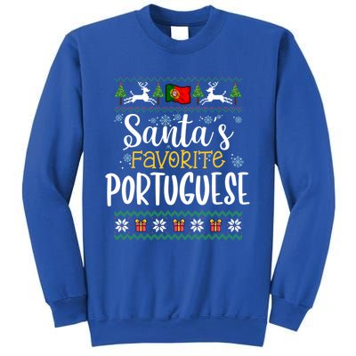 SantaS Favorite Portuguese Portugal Ugly Christmas Gift Sweatshirt