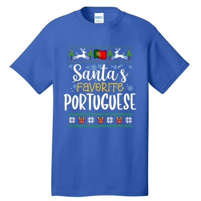 SantaS Favorite Portuguese Portugal Ugly Christmas Gift Tall T-Shirt