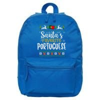 SantaS Favorite Portuguese Portugal Ugly Christmas Gift 16 in Basic Backpack