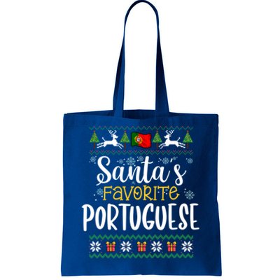 SantaS Favorite Portuguese Portugal Ugly Christmas Gift Tote Bag