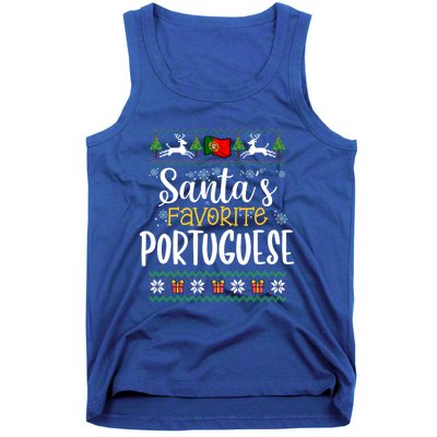 SantaS Favorite Portuguese Portugal Ugly Christmas Gift Tank Top