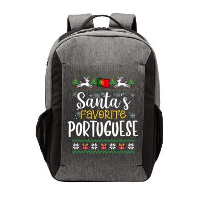 SantaS Favorite Portuguese Portugal Ugly Christmas Gift Vector Backpack