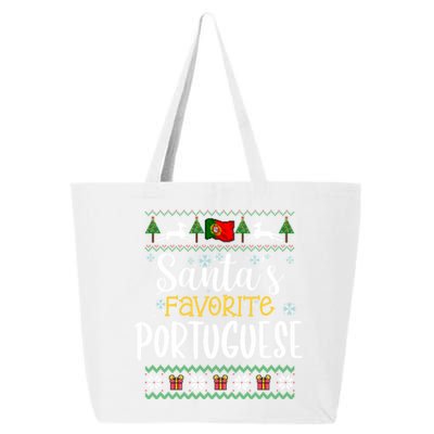 SantaS Favorite Portuguese Portugal Ugly Christmas Gift 25L Jumbo Tote