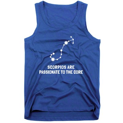 Scorpio Facts Passionate To The Core Funny Astrology Gift Tank Top