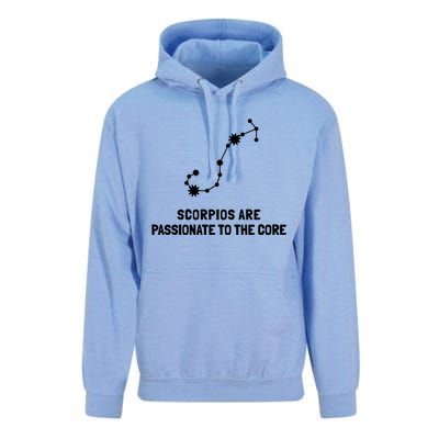 Scorpio Facts Passionate To The Core Funny Astrology Gift Unisex Surf Hoodie