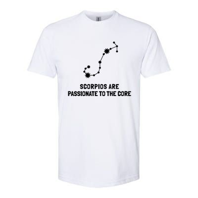 Scorpio Facts Passionate To The Core Funny Astrology Gift Softstyle® CVC T-Shirt