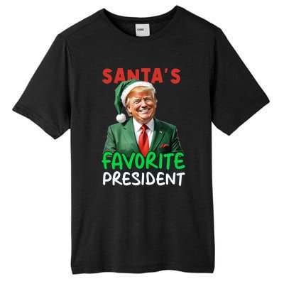 SantaS Favorite President Trump Christmas Santa Hat Gift Tall Fusion ChromaSoft Performance T-Shirt