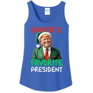 SantaS Favorite President Trump Christmas Santa Hat Gift Ladies Essential Tank