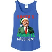 SantaS Favorite President Trump Christmas Santa Hat Gift Ladies Essential Tank