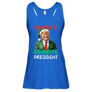 SantaS Favorite President Trump Christmas Santa Hat Gift Ladies Essential Flowy Tank