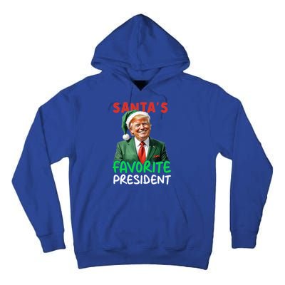 SantaS Favorite President Trump Christmas Santa Hat Gift Tall Hoodie