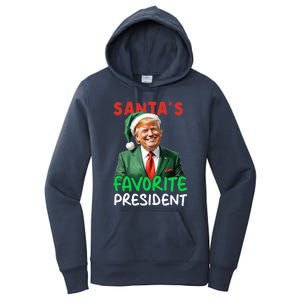 SantaS Favorite President Trump Christmas Santa Hat Gift Women's Pullover Hoodie