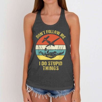 Skydiving Funny Quote Design For A Skydiver Women's Knotted Racerback Tank