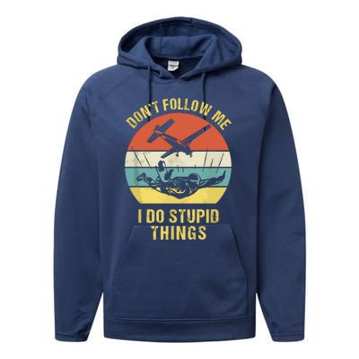 Skydiving Funny Quote Design For A Skydiver Performance Fleece Hoodie