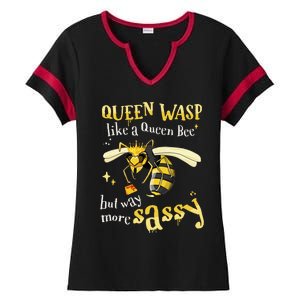 Sassy Fun Queen Wasp Like A Queen Bee But Way More Sassy Ladies Halftime Notch Neck Tee