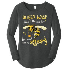 Sassy Fun Queen Wasp Like A Queen Bee But Way More Sassy Women's Perfect Tri Tunic Long Sleeve Shirt