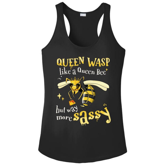 Sassy Fun Queen Wasp Like A Queen Bee But Way More Sassy Ladies PosiCharge Competitor Racerback Tank