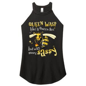 Sassy Fun Queen Wasp Like A Queen Bee But Way More Sassy Women's Perfect Tri Rocker Tank