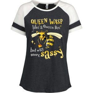 Sassy Fun Queen Wasp Like A Queen Bee But Way More Sassy Enza Ladies Jersey Colorblock Tee