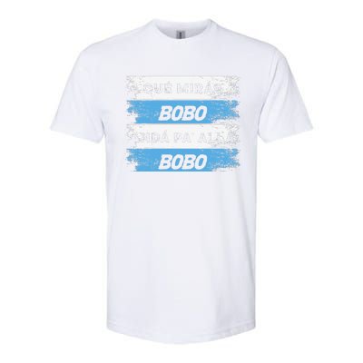 Speech Funny Qué Mira Bobo Andá Pa' Allá Flag Softstyle® CVC T-Shirt