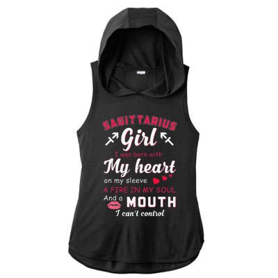 Sagittarius Funny Quote With Zodiac Sign Birthday Gift Ladies PosiCharge Tri-Blend Wicking Draft Hoodie Tank