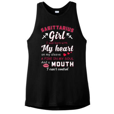 Sagittarius Funny Quote With Zodiac Sign Birthday Gift Ladies PosiCharge Tri-Blend Wicking Tank