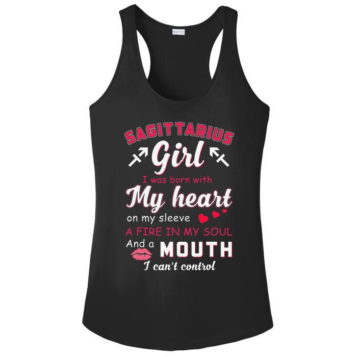 Sagittarius Funny Quote With Zodiac Sign Birthday Gift Ladies PosiCharge Competitor Racerback Tank