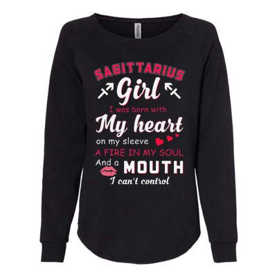 Sagittarius Funny Quote With Zodiac Sign Birthday Gift Womens California Wash Sweatshirt