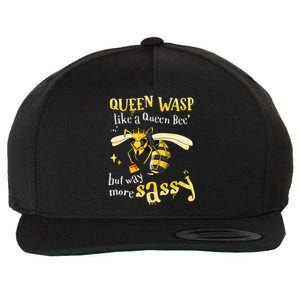 Sassy Fun Queen Wasp Like A Queen Bee But Way More Sassy Wool Snapback Cap