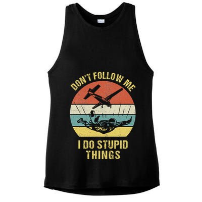 Skydiving Funny Quote Design For A Skydiver Ladies PosiCharge Tri-Blend Wicking Tank
