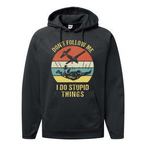 Skydiving Funny Quote Design For A Skydiver Performance Fleece Hoodie