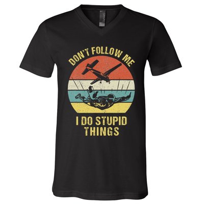 Skydiving Funny Quote Design For A Skydiver V-Neck T-Shirt