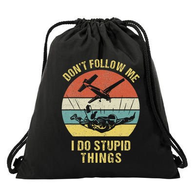Skydiving Funny Quote Design For A Skydiver Drawstring Bag
