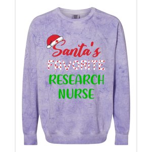 Santas Favorite Research Nurse Funny Chritsmas Gift Colorblast Crewneck Sweatshirt