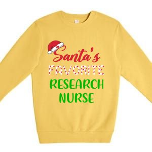 Santas Favorite Research Nurse Funny Chritsmas Gift Premium Crewneck Sweatshirt