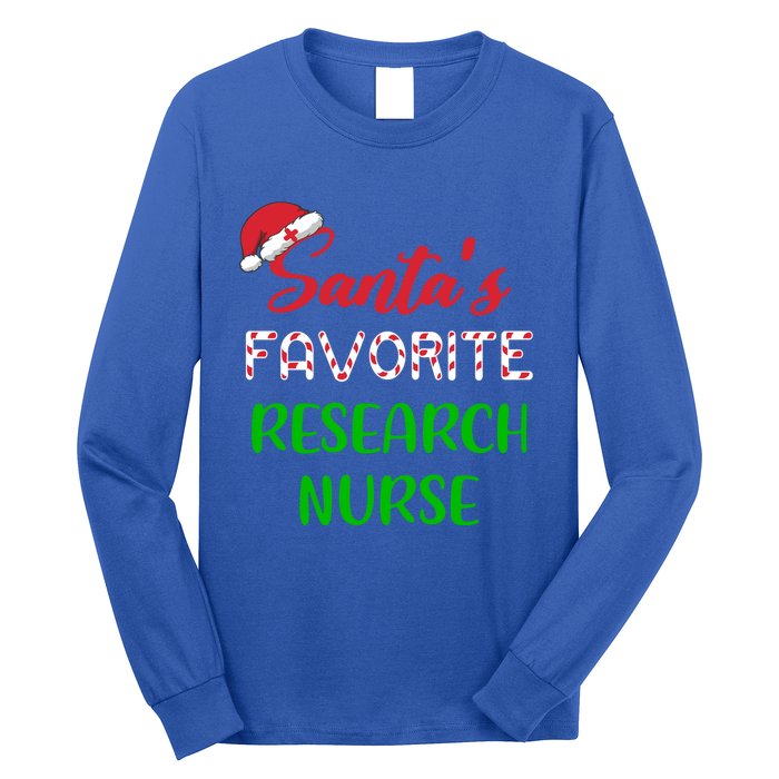 Santas Favorite Research Nurse Funny Chritsmas Gift Long Sleeve Shirt