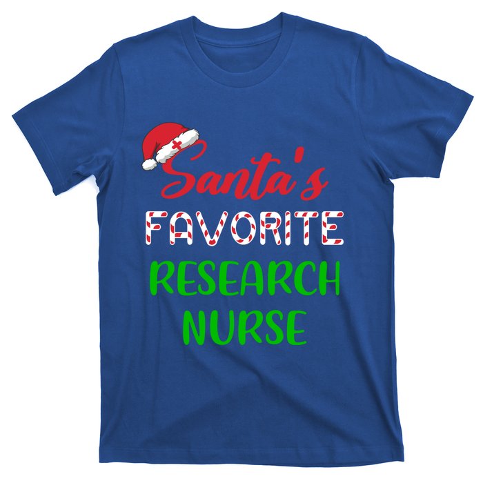 Santas Favorite Research Nurse Funny Chritsmas Gift T-Shirt