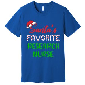 Santas Favorite Research Nurse Funny Chritsmas Gift Premium T-Shirt